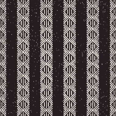 Vektör kusursuz desen. Modern stil soyut doku. Çizgili elementlerden geometrik fayanslar tekrarlanıyor