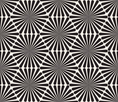 Vektör kusursuz desen. Modern stil soyut doku. Çizgili elementlerden geometrik fayanslar tekrarlanıyor