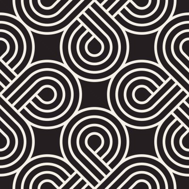 Vektör kusursuz desen. Modern stil soyut doku. Çizgili elementlerden geometrik fayanslar tekrarlanıyor