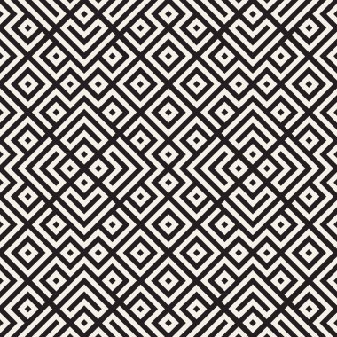 Etnik desen vektör tasarımı. Dikişsiz örgü arka plan. Kare yinelenen satırları öğelerini.
