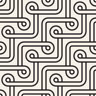 Vektör seamless modeli. Modern şık Soyut doku. Geometrik titreşim satırları yinelenen