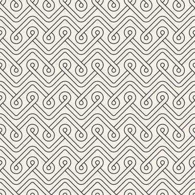 Vektör seamless modeli. Modern şık Soyut doku. Geometrik titreşim satırları yinelenen
