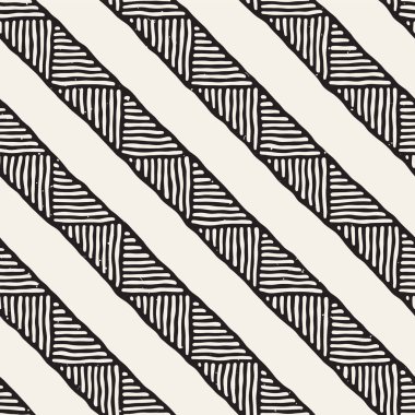 Elle çizilmiş stil etnik seamless modeli. Soyut geometrik döşeme arka plan siyah ve beyaz.