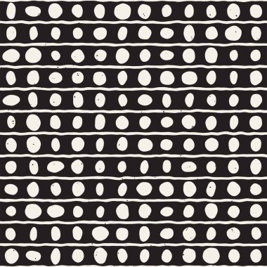 Elle çizilmiş stil etnik seamless modeli. Siyah ve beyaz soyut geometrik şekiller.