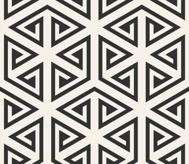 Vektör kesintisiz çizgiler desen. Modern şık üçgen şekiller doku. Geometrik fayans yinelenen