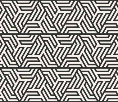Vektör kesintisiz çizgiler desen. Modern şık üçgen şekiller doku. Geometrik fayans yinelenen