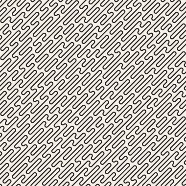 Vektör geometrik noktalar ile seamless modeli. Tek renkli rasgele hattı çizgileri. Yinelenen arka plan tasarım kontrast