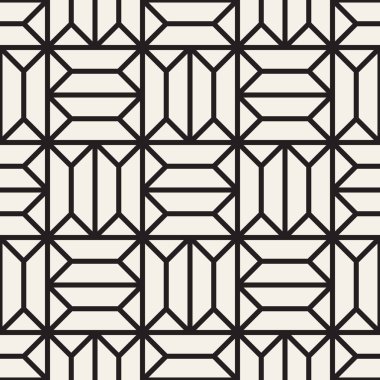 Vektör kesintisiz geometrik desen. Basit soyut çizgiler kafes. Yinelenen öğeleri şık arka plan