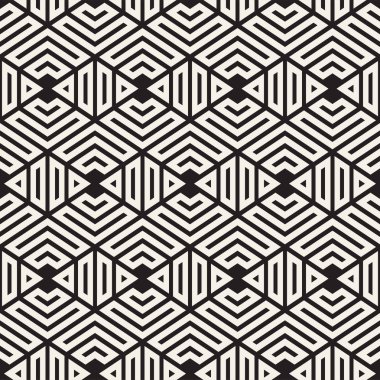 Vektör kesintisiz çizgili desen. Modern şık doku ile Pzt