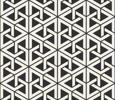 Vektör kesintisiz çizgiler desen. Modern şık üçgen şekiller doku. Geometrik fayans yinelenen