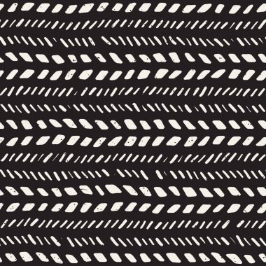 El ile Dikişsiz desen fırça darbeleriyle çizilmiş. Doodle grunge illüstrasyon mürekkep. Geometrik vektör desen.