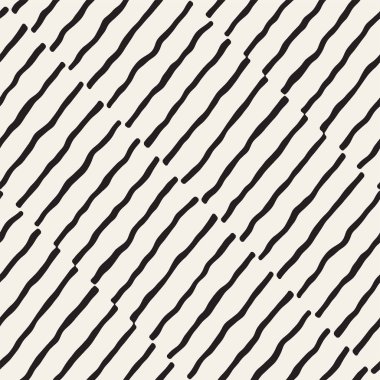 Elle çizilmiş stil seamless modeli. Soyut geometrik döşeme arka plan siyah ve beyaz. Vektör doodle hat kafes