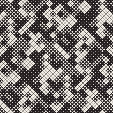 Modern şık noktalı resim doku. Rasgele boyutu kareler sonsuz arka plan. Mozaik desen vektör sorunsuz kareler