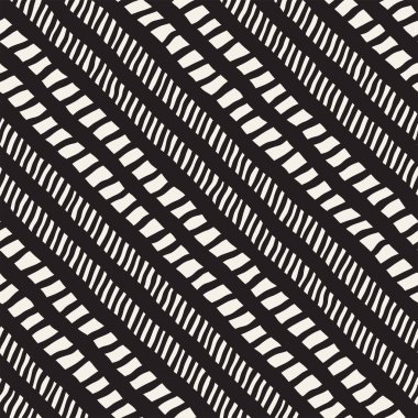 El ile Dikişsiz desen fırça darbeleriyle çizilmiş. Doodle grunge illüstrasyon mürekkep. Geometrik vektör desen.