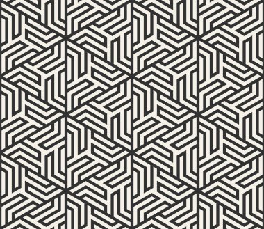 Vektör kesintisiz çizgiler desen. Modern şık üçgen şekiller doku. Geometrik fayans yinelenen