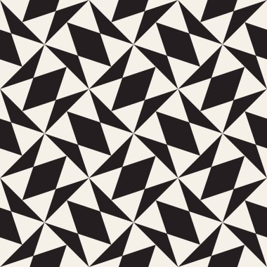 Vektör kusursuz desen. Modern stil soyut doku. Çizgili elementlerden geometrik fayanslar tekrarlanıyor