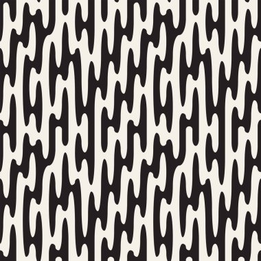 Vektör geometrik noktalar ile seamless modeli. Tek renkli rasgele hattı çizgileri. Yinelenen arka plan tasarım kontrast