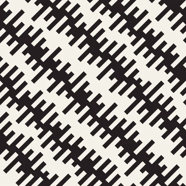 Linhas Tangled irregulares. Design de fundo geométrico abstrato. Padrão caótico preto e branco sem costura vetorial . — Vetor de Stock