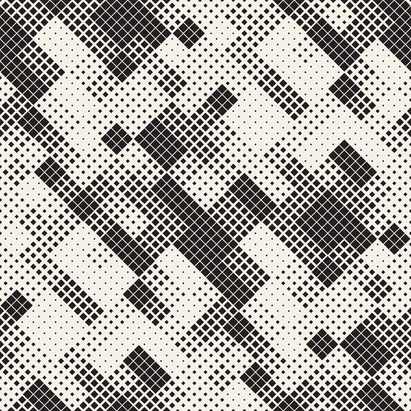 Moderne stilvolle Halbton-Textur. endlose abstrakte Hintergrund mit zufälliger Größe Quadrate. Vektor nahtlose Quadrate Mosaikmuster — Stockvektor