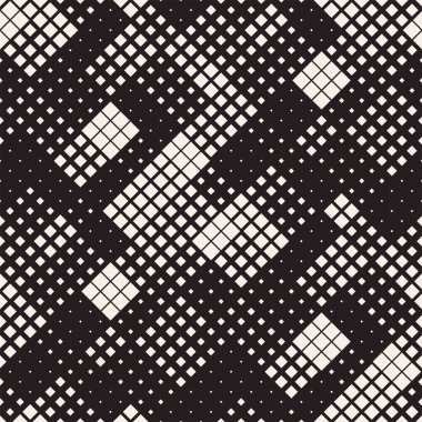 Modern şık noktalı resim doku. Rasgele boyutu kareler sonsuz arka plan. Mozaik desen vektör sorunsuz kareler
