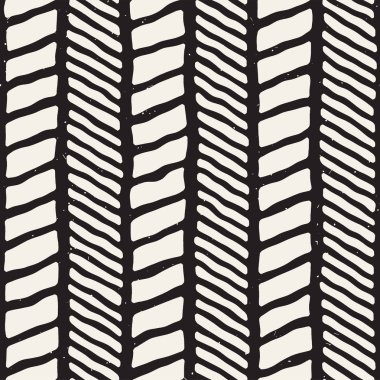 Elle çizilmiş stil seamless modeli. Soyut geometrik döşeme arka plan siyah ve beyaz. Vektör doodle hat kafes