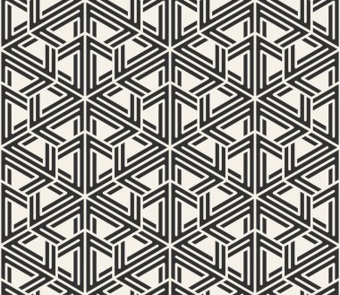 Vektör kesintisiz çizgiler desen. Modern şık üçgen şekiller doku. Geometrik fayans yinelenen