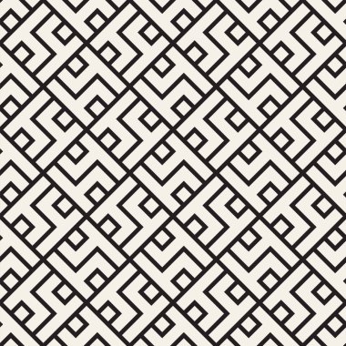 Vektör kesintisiz çizgiler mozaik desen. Modern şık soyut doku. Geometrik fayans yinelenen