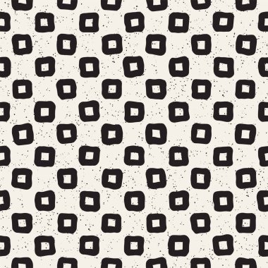 El ile Seamless Modeli hatları çizilmiş. Arka plan serbest fırça darbeleriyle. Siyah ve beyaz doku. Kağıt ambalaj için süsleme.