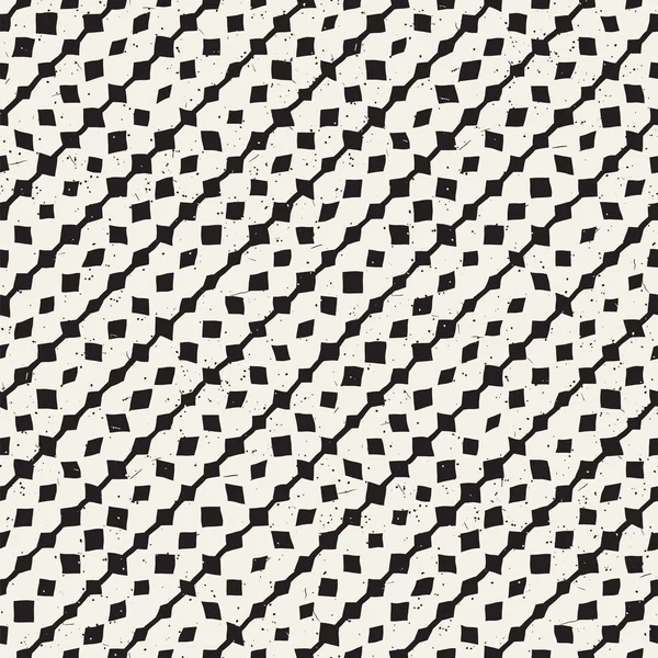 Χέρι συρμένο στυλ εθνικ μοτίβο άνευ ραφής. Γεωμετρικά σχήματα αφηρημένα σε μαύρο και άσπρο. — Διανυσματικό Αρχείο
