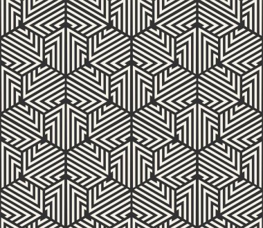 Vektör kesintisiz çizgiler desen. Modern şık üçgen şekiller doku. Geometrik fayans yinelenen
