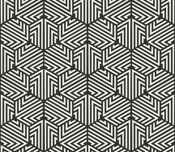 Patrón de líneas sin costura vectorial. Estilo moderno triángulo formas textura. Repetir baldosas geométricas — Vector de stock