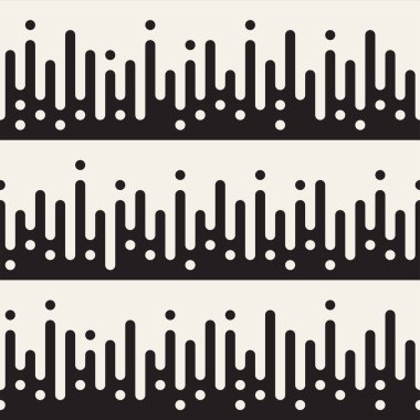 Vektör geometrik noktalar ile seamless modeli. Tek renkli rasgele hattı çizgileri. Yinelenen arka plan tasarım kontrast