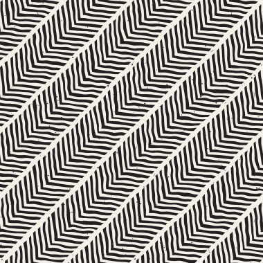 El ile Dikişsiz desen fırça darbeleriyle çizilmiş. Doodle grunge illüstrasyon mürekkep. Geometrik vektör desen.