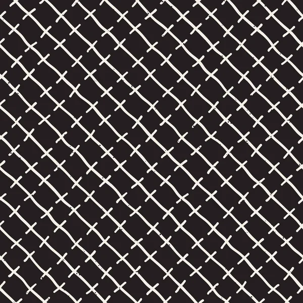 El ile Seamless Modeli hatları çizilmiş. Arka plan serbest fırça darbeleriyle. Siyah ve beyaz doku. Kağıt ambalaj için süsleme.