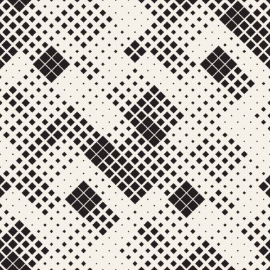Modern şık noktalı resim doku. Rasgele boyutu kareler sonsuz arka plan. Mozaik desen vektör sorunsuz kareler