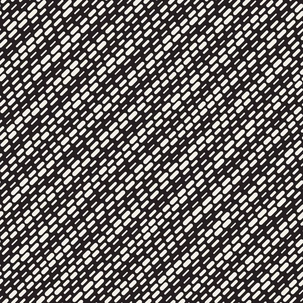 Schwarze und weiße unregelmäßige runde gestrichelte Linien Muster. modern ein — Stockvektor