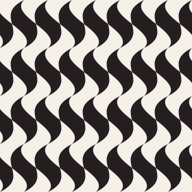 Vektör seamless modeli. Modern şık Soyut doku. Geometrik dalgalı kiremit yinelenen