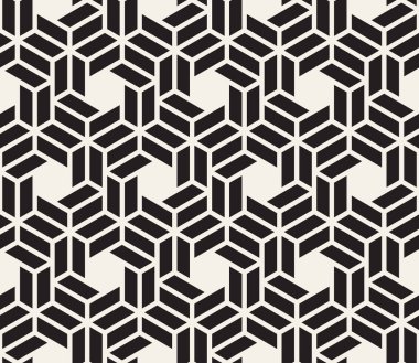 Vektör seamless modeli. Modern şık soyut doku. Geometrik şekiller çizgili öğeleri üzerinden yinelenen