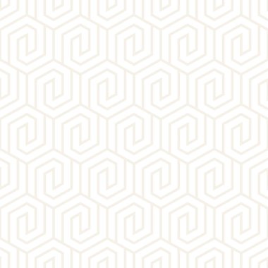 Vektörsüz çizgili desen. Monokrom sarmallı modern stil dokusu. Geometrik altıgen ızgara tekrarlanıyor. Basit kafes tasarımı.