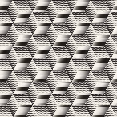Vektör sorunsuz noktalı çizgiler mozaik desen. Modern şık Soyut doku. Yinelenen geometrik rhombus fayans