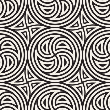 Sorunsuz vektör desen geometrik arka plan. Geometrik çizgiler kafes. Tekrarlanan soyut tasarım öğelerini yuvarlak. 