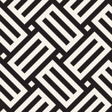 Vektör seamless modeli. Modern şık Soyut doku. Geometrik geçerken yinelenen satırları fayans.