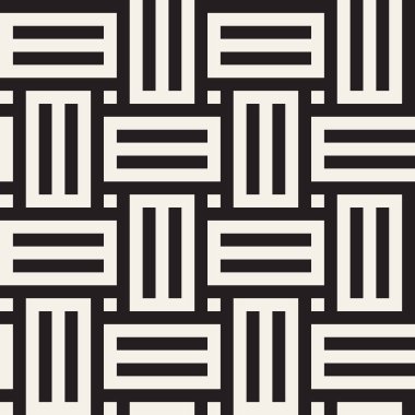 Vektör seamless modeli. Modern şık Soyut doku. Geometrik yinelenen satırları örgülü