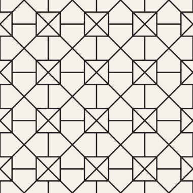 Vektör kesintisiz geometrik desen. Modern basit soyut doku. İnce yinelenen kafes çizgileri.