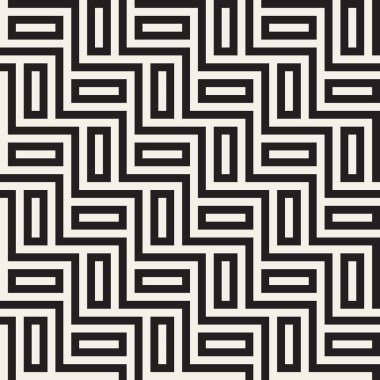 Vektör seamless modeli. Modern şık Soyut doku. Geometrik titreşim satırları yinelenen.