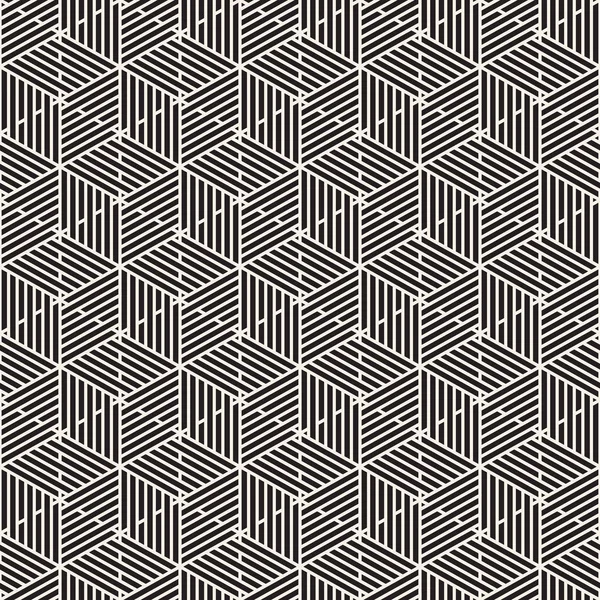 Vektor nahtlose geometrische Muster. einfache abstrakte Linien Gitter. sich wiederholende Streifen und Dreiecksformen. — Stockvektor