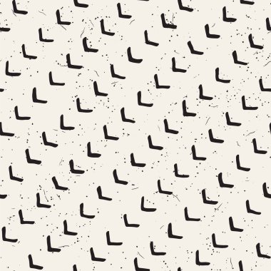 Basit mürekkep geometrik desen. Tek renkli siyah beyaz çizgiler arka plan. Zikzak doku fırça mürekkep el çekilmiş