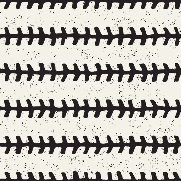 Einfaches geometrisches Muster mit Tinte. Monochrom schwarz-weiß Striche Hintergrund. Handgezeichnete Tuschetextur für Ihr Design — Stockvektor