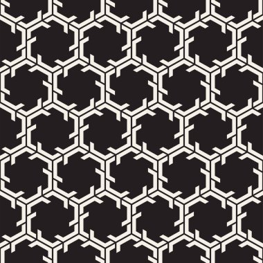Vector seamless lines mosaic pattern. Modern stylish abstract texture. Repeating geometric hexagon lattice.