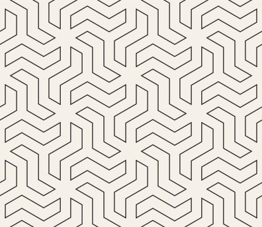 Vektör kesintisiz geometrik desen. Basit soyut çizgiler kafes. Yinelenen zikzak şekiller döşeme arka plan